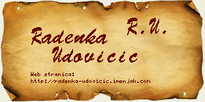 Radenka Udovičić vizit kartica